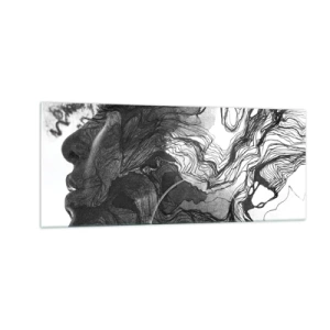Obraz na skle - Zapletená ve snech - 100x40 cm