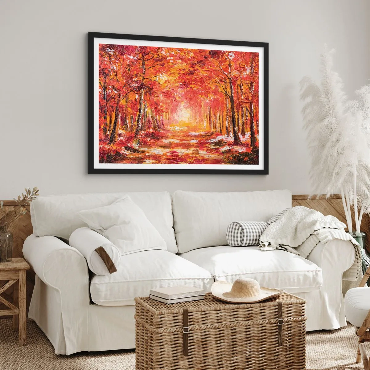 Plakát v černém rámu - Měděný les - 91x61 cm