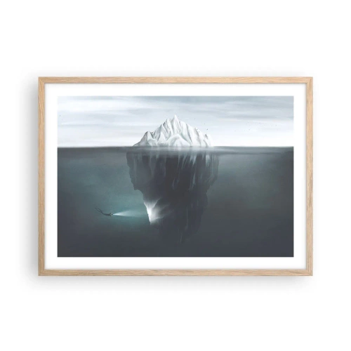 Plakát v rámu světlý dub - Podvodní tajemství - 70x50 cm