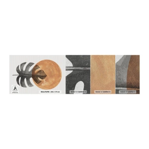 Vzor Fototapety Premium Canvas - Vždy slunce - List, slunce, Boho - 100x30 cm