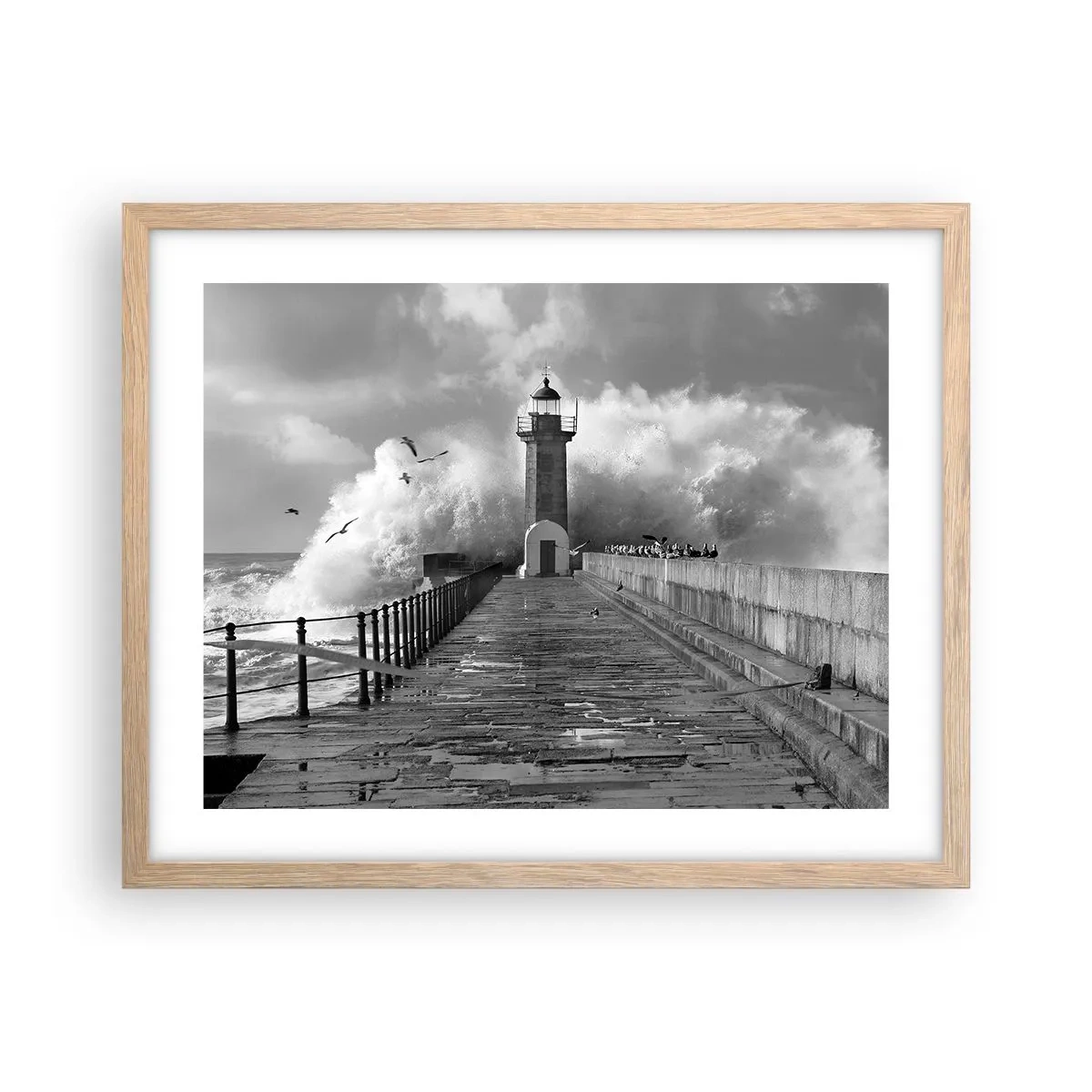 Plakát v rámu světlý dub - Nebojácná - 50x40 cm