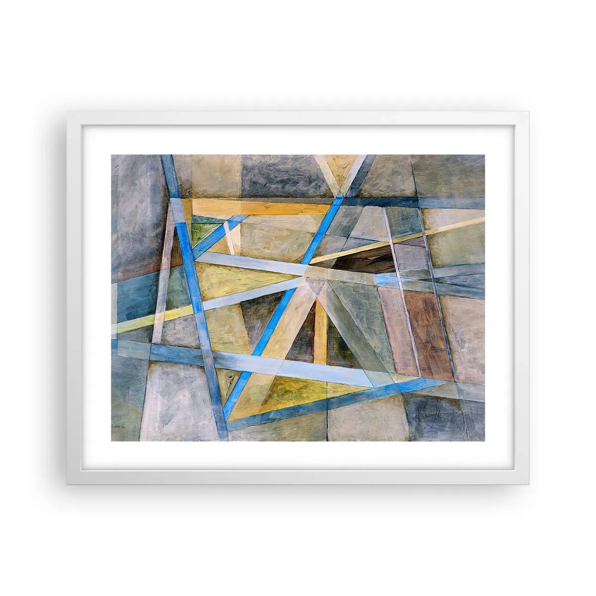 Plakát v bílém rámu - Přímo nebo diagonálně? - 50x40 cm