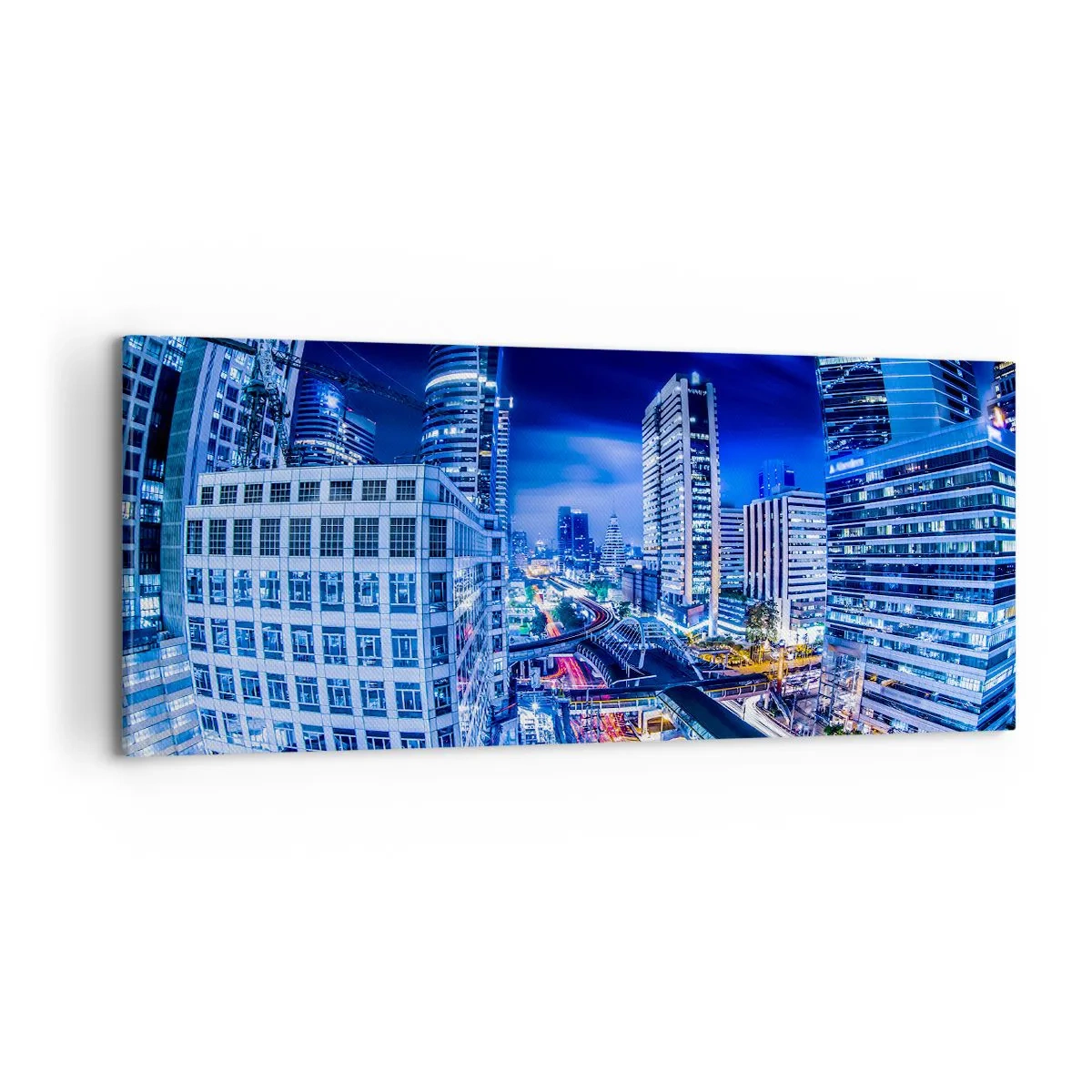 Obraz na plátně - Rytmy nočního města - 100x40 cm