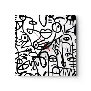 Nástěnné hodiny - Tváře a přeludy - 30x30 cm