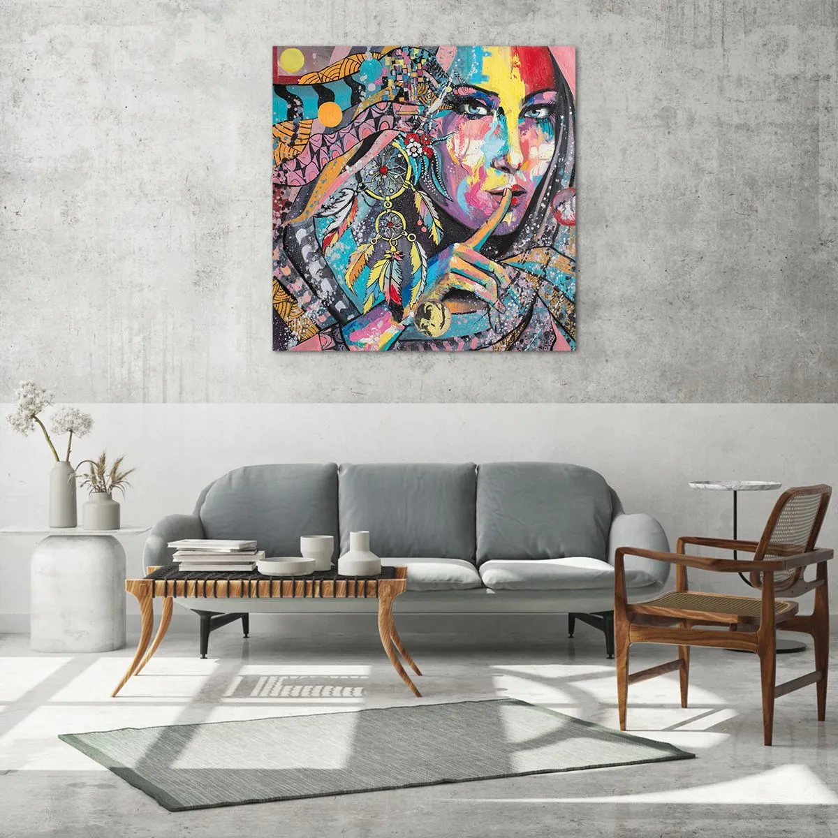 Obraz na skle - Mlč, než pochopíš - 30x30 cm