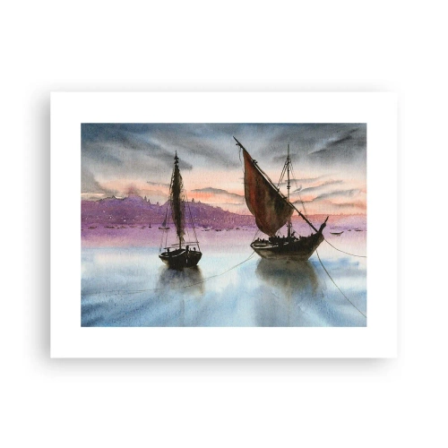 Plakát - Večer v přístavu - 40x30 cm