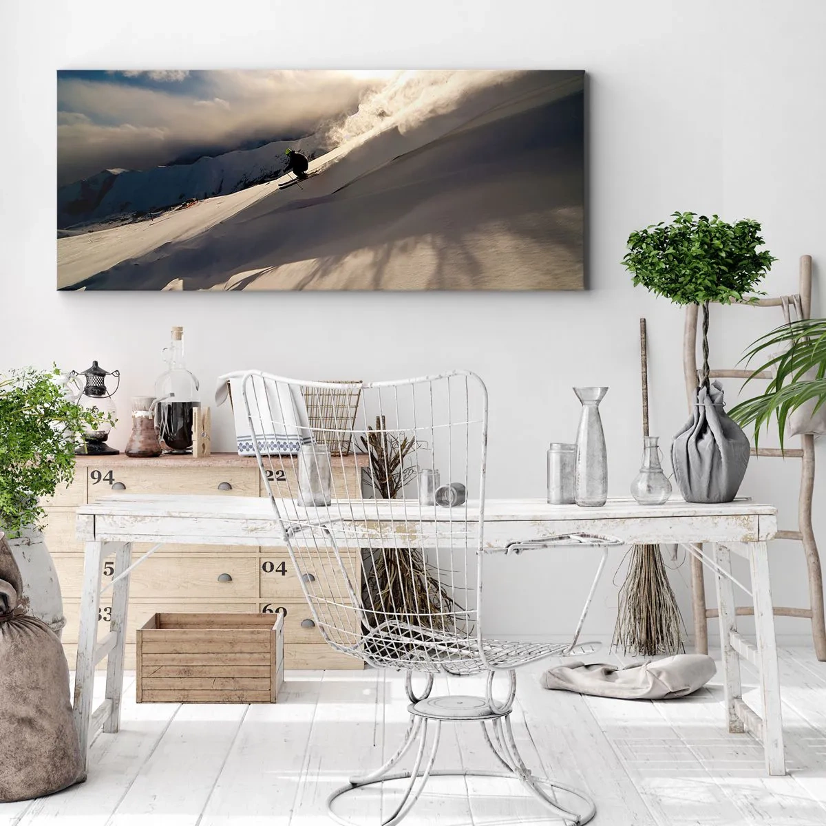 Obraz na plátně - Přijatá výzva hor - 160x50 cm