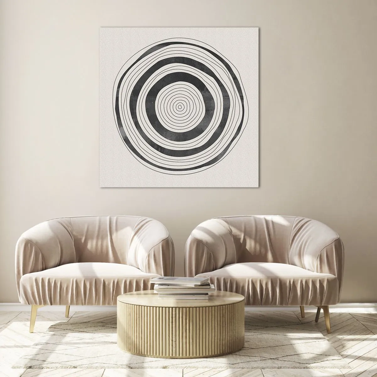 Obraz na skle - Důležité je to, co je uprostřed - 40x40 cm