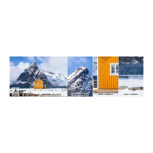 Vzor Fototapety Samolepicí Deluxe Sticker - Skandinávská dovolená - Zima, Alpy, hory - 100x30 cm