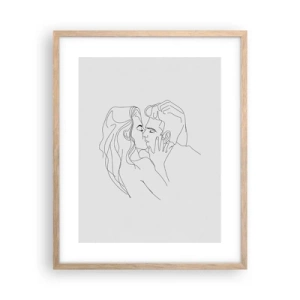 Plakát v rámu světlý dub - Jedním tahem - 40x50 cm