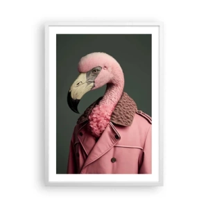 Plakát v bílém rámu - Skutečný elegán - 50x70 cm