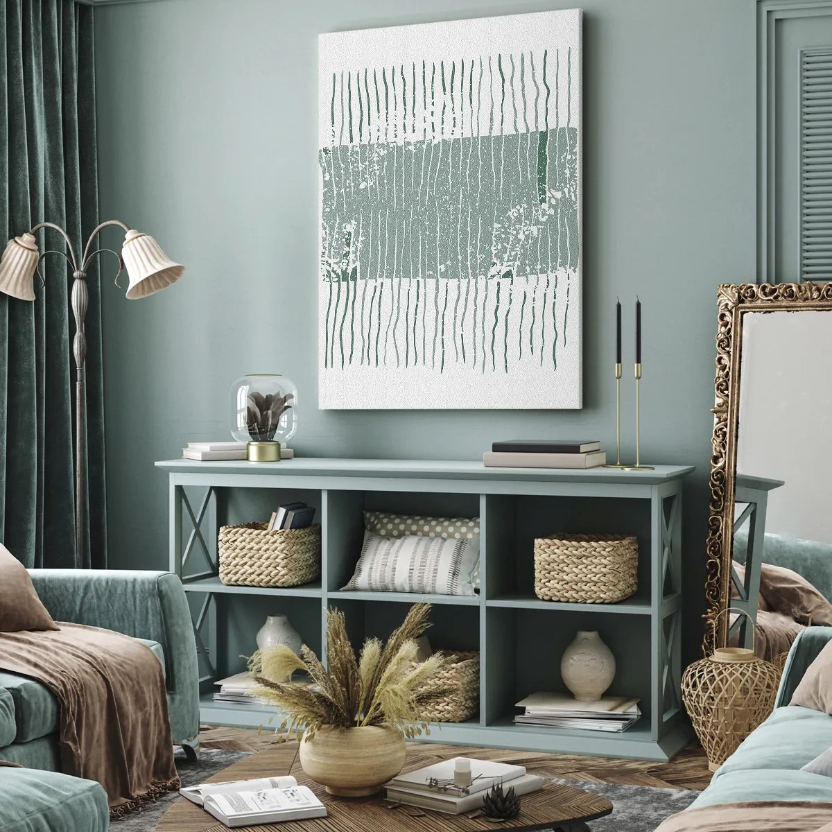 Obraz na plátně - Mořská abstrakce - 55x100 cm