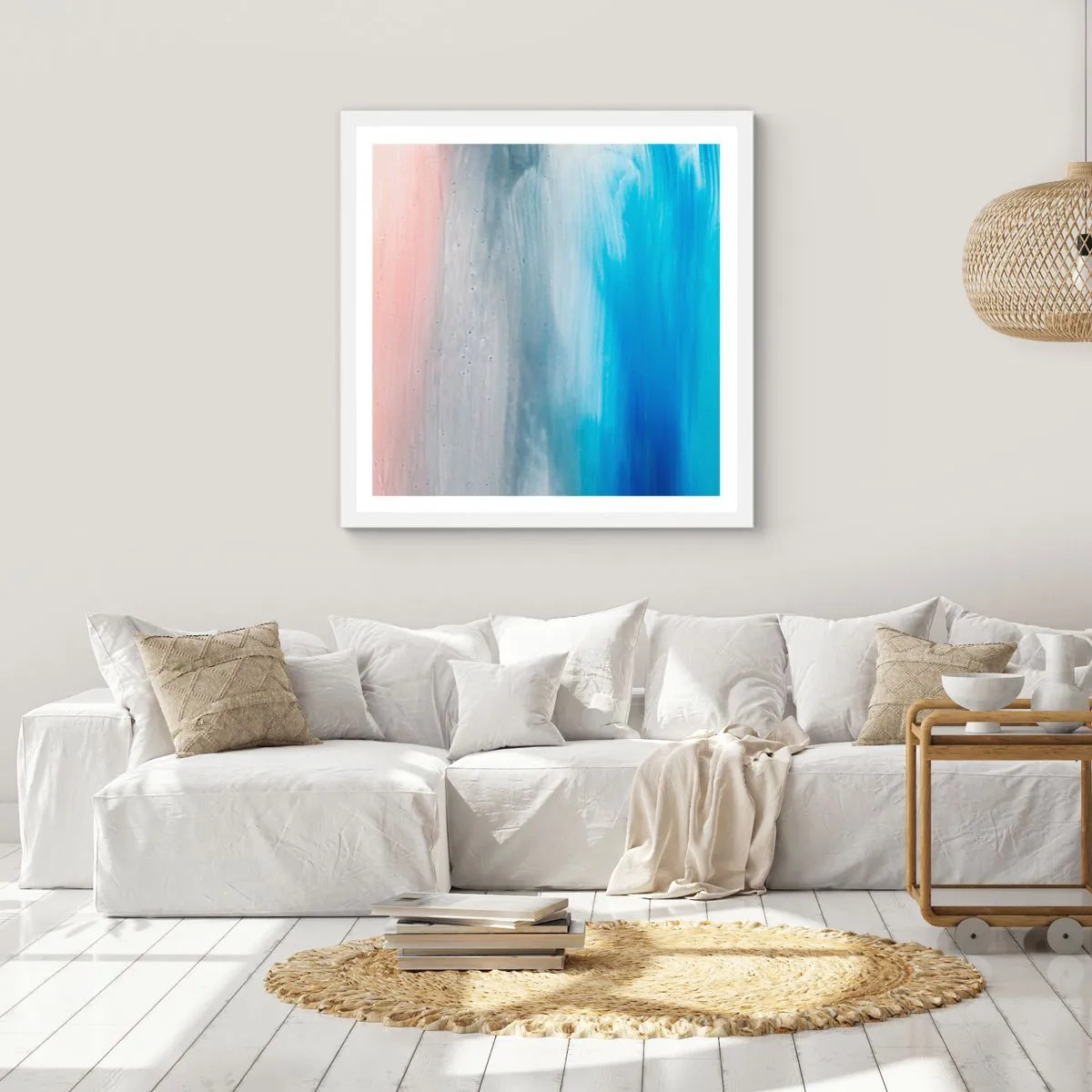 Plakát v bílém rámu - Živly: vzduch - 50x50 cm