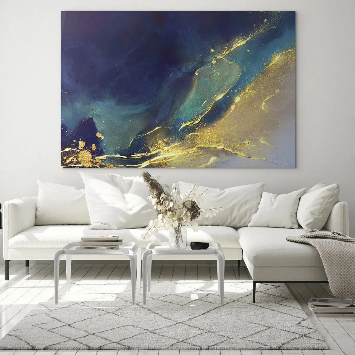 Obraz na skle - Zlatý močál - 100x70 cm