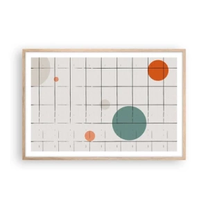 Plakát v rámu světlý dub - V pasti. My nebo ony? - 91x61 cm