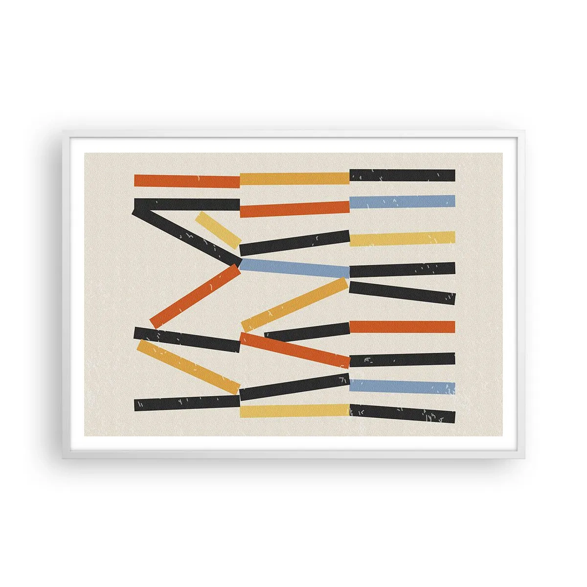 Plakát v bílém rámu - Kompozice na úrovni - 100x70 cm