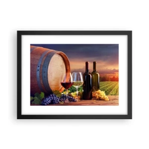 Plakát v černém rámu - Tady má život chuť - 40x30 cm