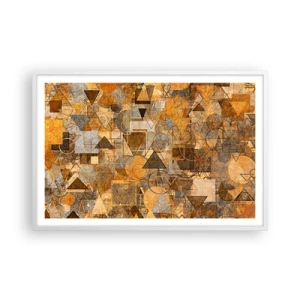 Plakát v bílém rámu - Svět zachycený v podobě - 91x61 cm