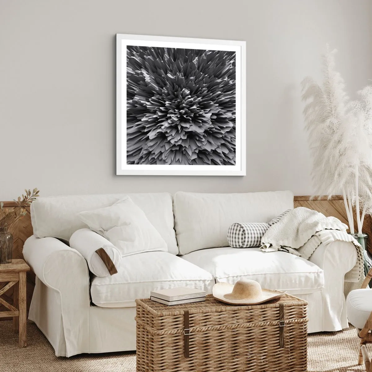 Plakát v bílém rámu - Ostřejší to už nebude - 50x50 cm