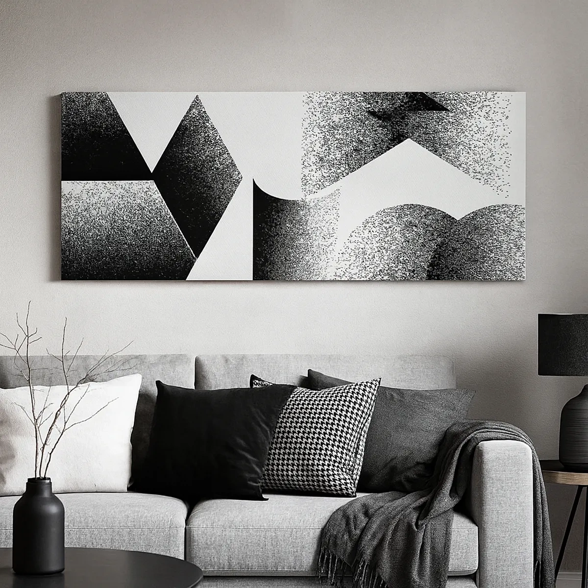 Obraz na plátně - Úhly a ovály - 30x30 cm