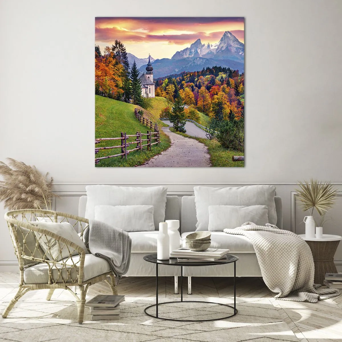 Obraz na skle - Naprosto ideální krajina - 70x70 cm