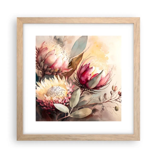 Plakát v rámu světlý dub - Z profilu a en face - 30x30 cm