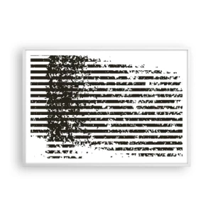 Plakát v bílém rámu - Rytmus a šum - 100x70 cm