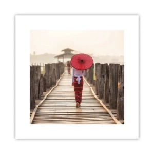 Plakát - Na starém mostě - 30x30 cm