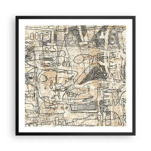 Plakát v černém rámu - Čeká na rozluštění - 60x60 cm