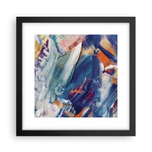 Plakát v černém rámu - Chaos barev - 30x30 cm