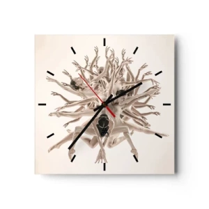 Nástěnné hodiny - Rozkvět v tanci - 40x40 cm