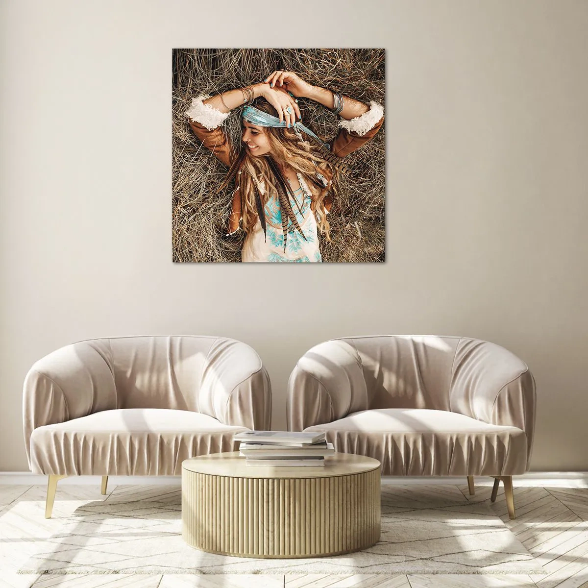 Obraz na skle - Na cestě do léta lásky - 70x70 cm