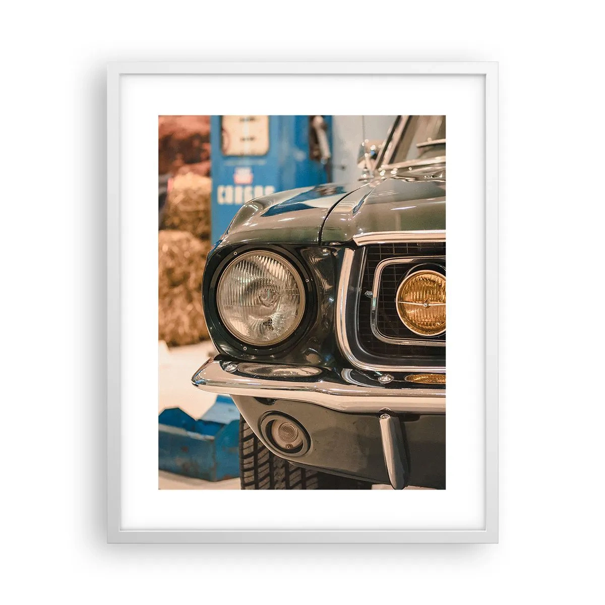 Plakát v bílém rámu - Setkání s legendou - 40x50 cm