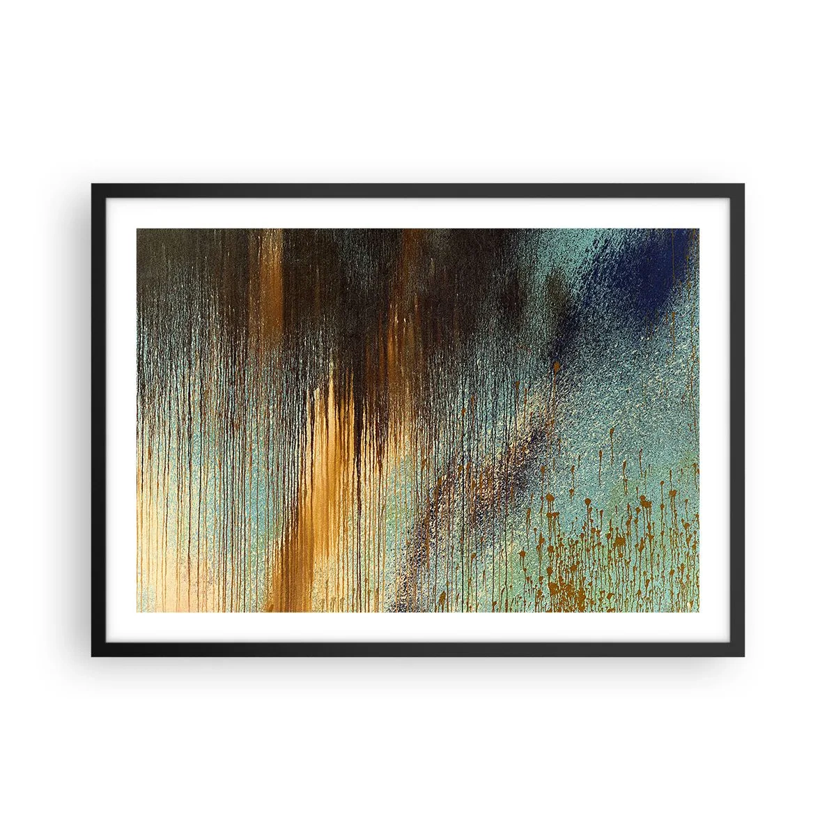 Plakát v černém rámu - Nenáhodná barevná kompozice - 70x50 cm