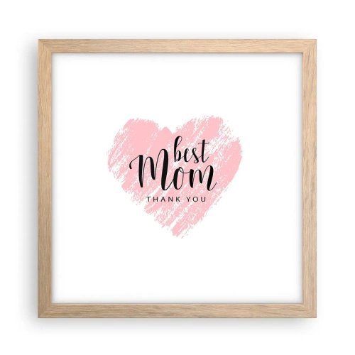 Plakát v rámu světlý dub - Vždy pravá chvíle - 30x30 cm