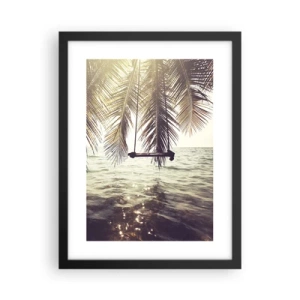 Plakát v černém rámu - Houpat se libovolně v oblacích - 30x40 cm