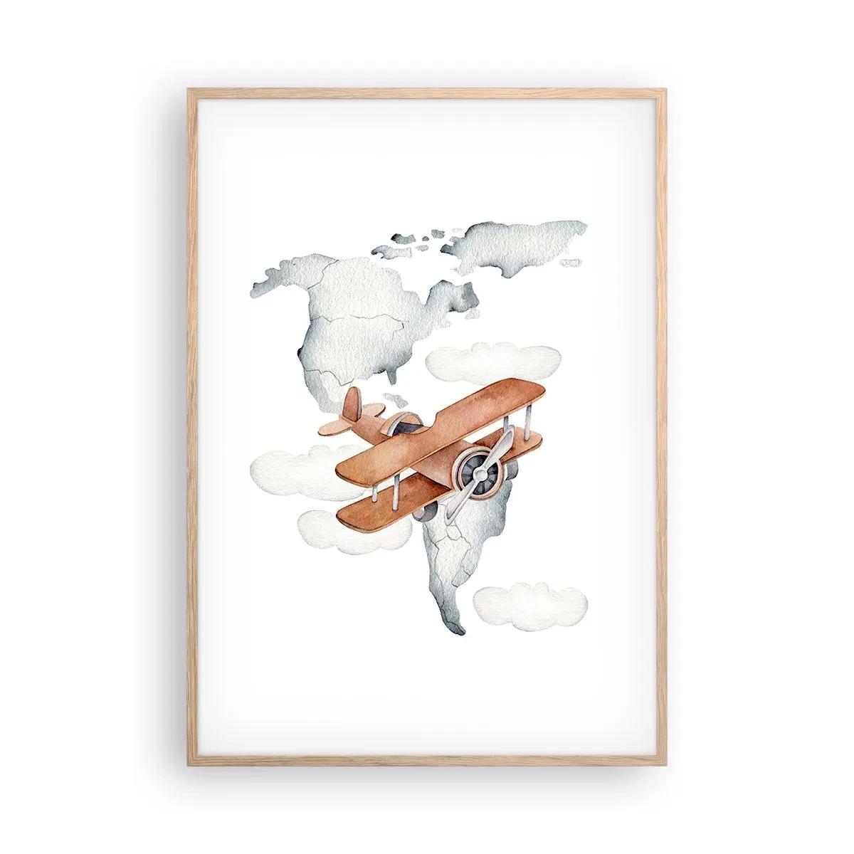 Plakát v rámu světlý dub - V průkopnickém duchu - 70x100 cm