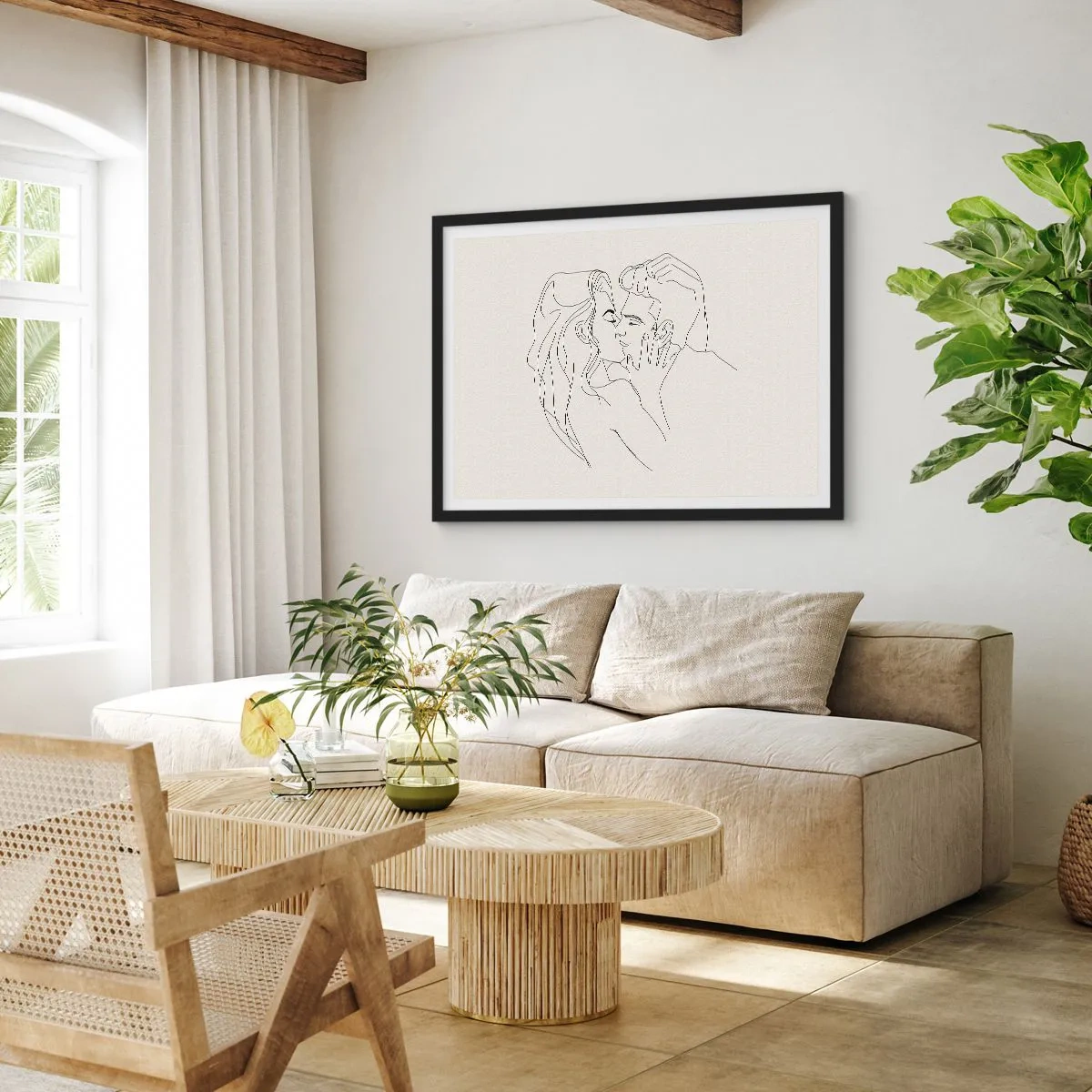 Plakát v černém rámu - Zamotaní citem - 70x50 cm
