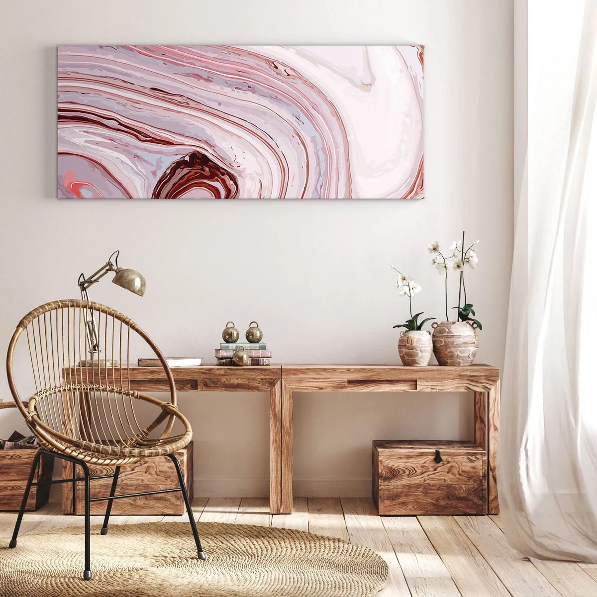 Obraz na plátně - Rovně, potom vpravo dolů - 140x50 cm