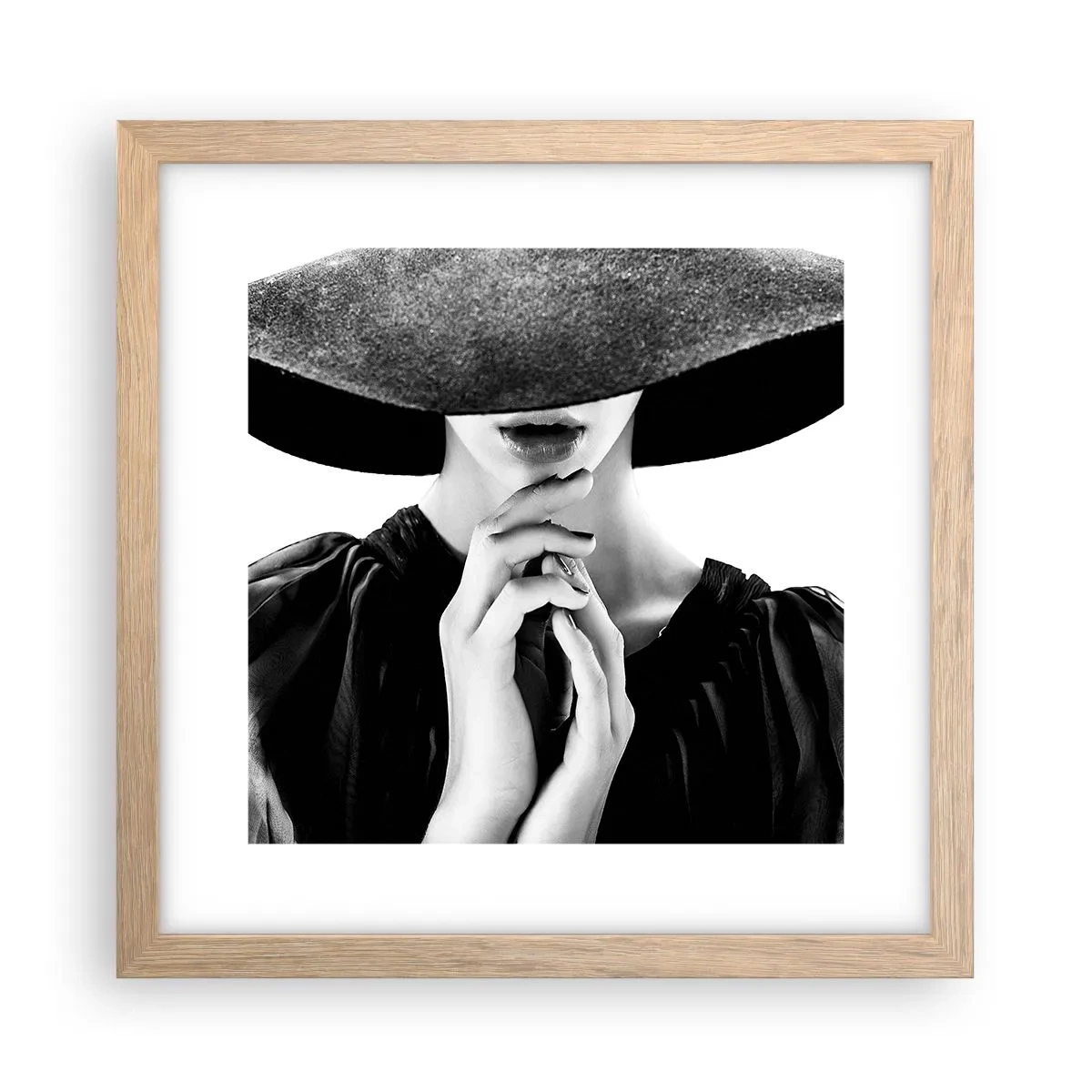 Plakát v rámu světlý dub - Ukrytá krása - 30x30 cm