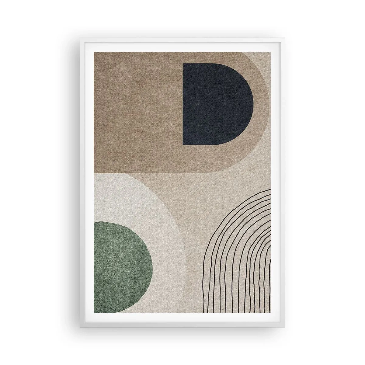 Plakát v bílém rámu - Něžnost oválu - 70x100 cm