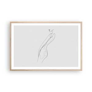 Plakát v rámu světlý dub - Pouze slib - 91x61 cm