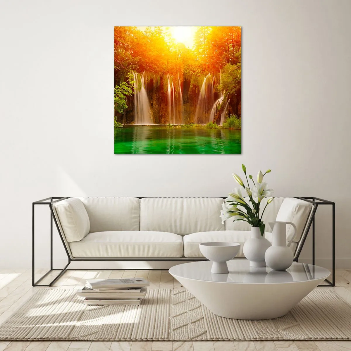 Obraz na skle - Na sluncí a ve stínu - 70x70 cm