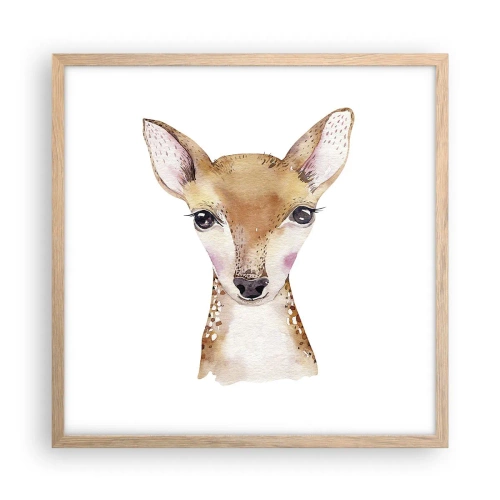 Plakát v rámu světlý dub - Povaha nevinnosti - 50x50 cm