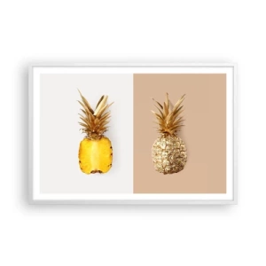 Plakát v bílém rámu - Ananas pro nás - 91x61 cm