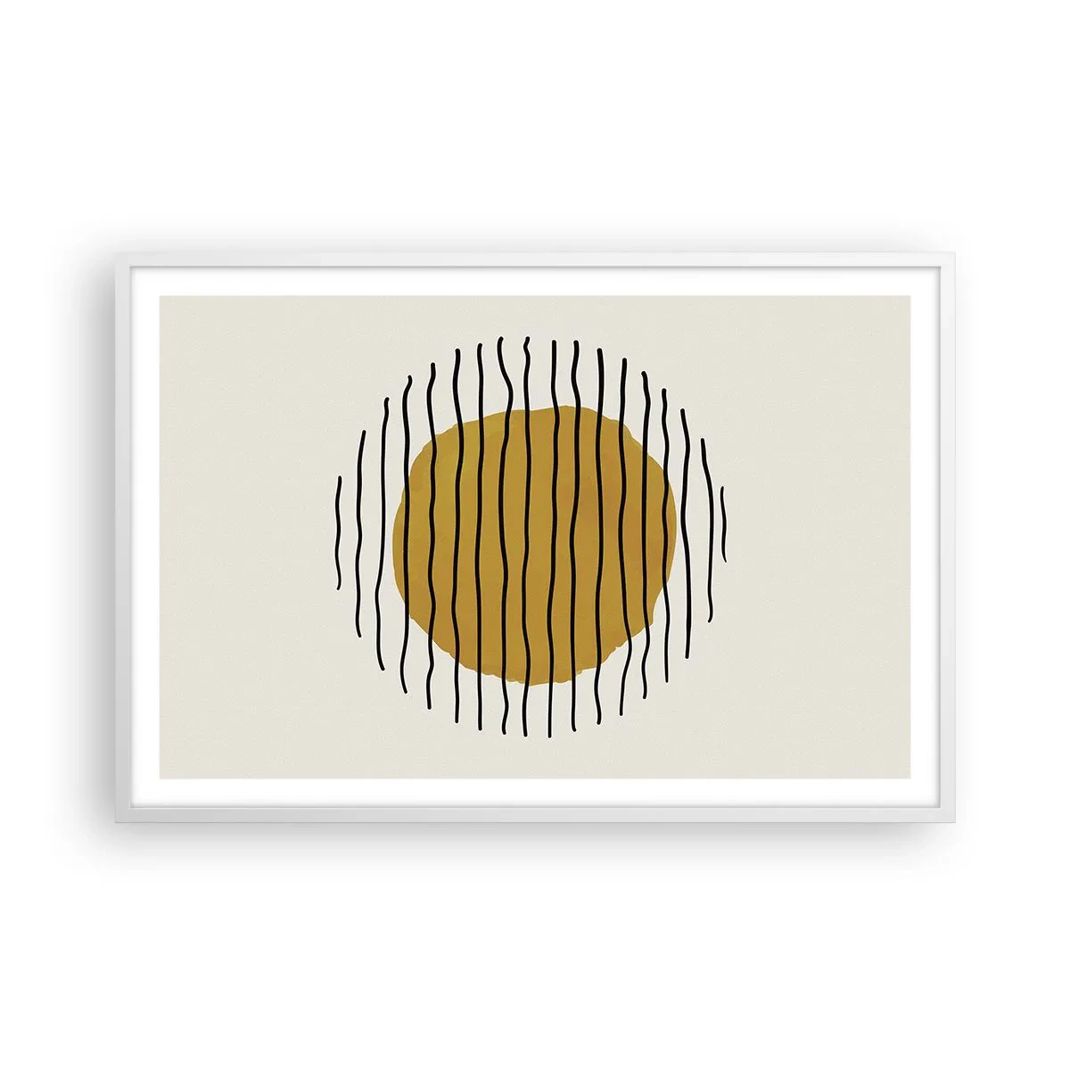 Plakát v bílém rámu - Abstrakce chvějící se žárem - 91x61 cm