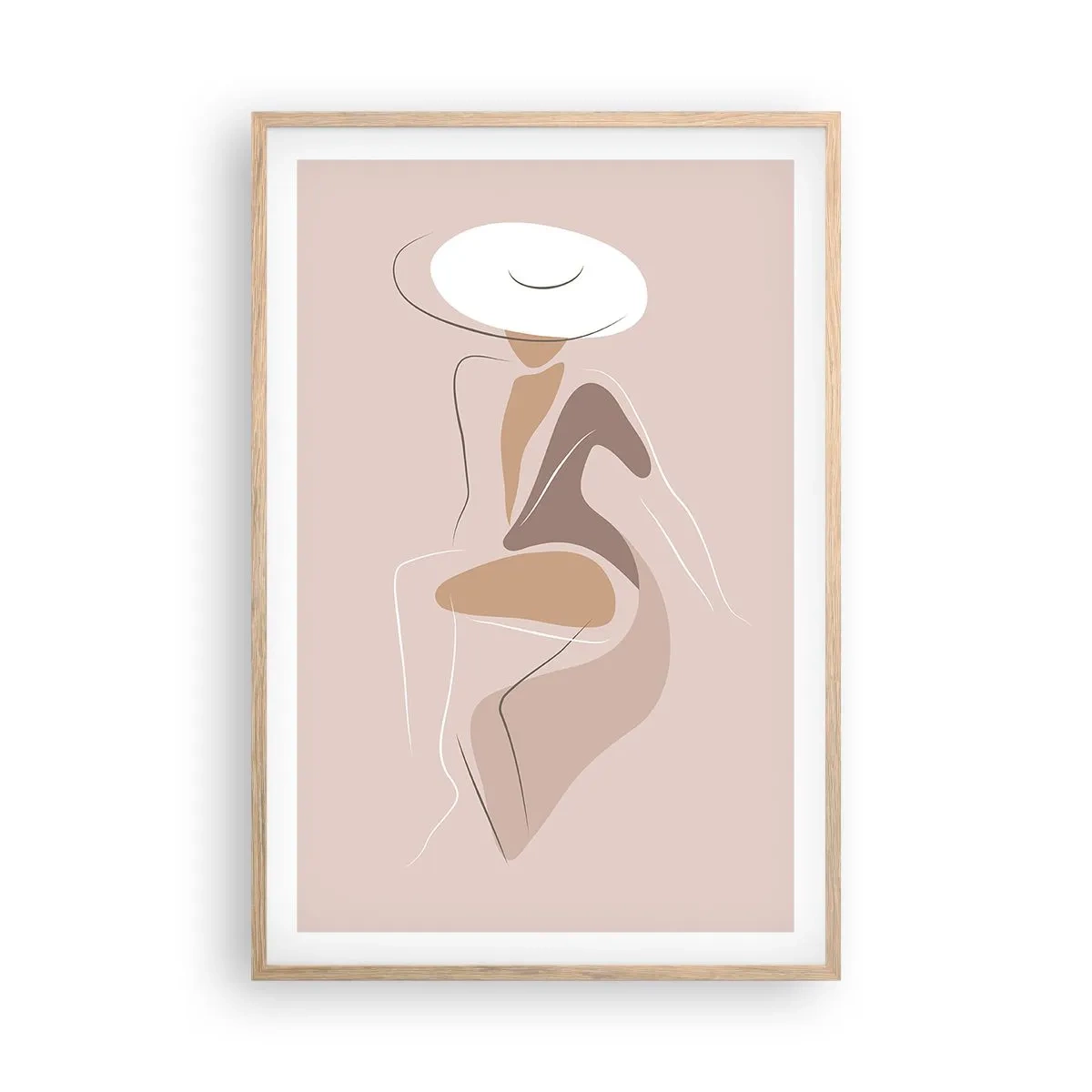 Plakát v rámu světlý dub - Jak vypadá pravá dáma? - 61x91 cm
