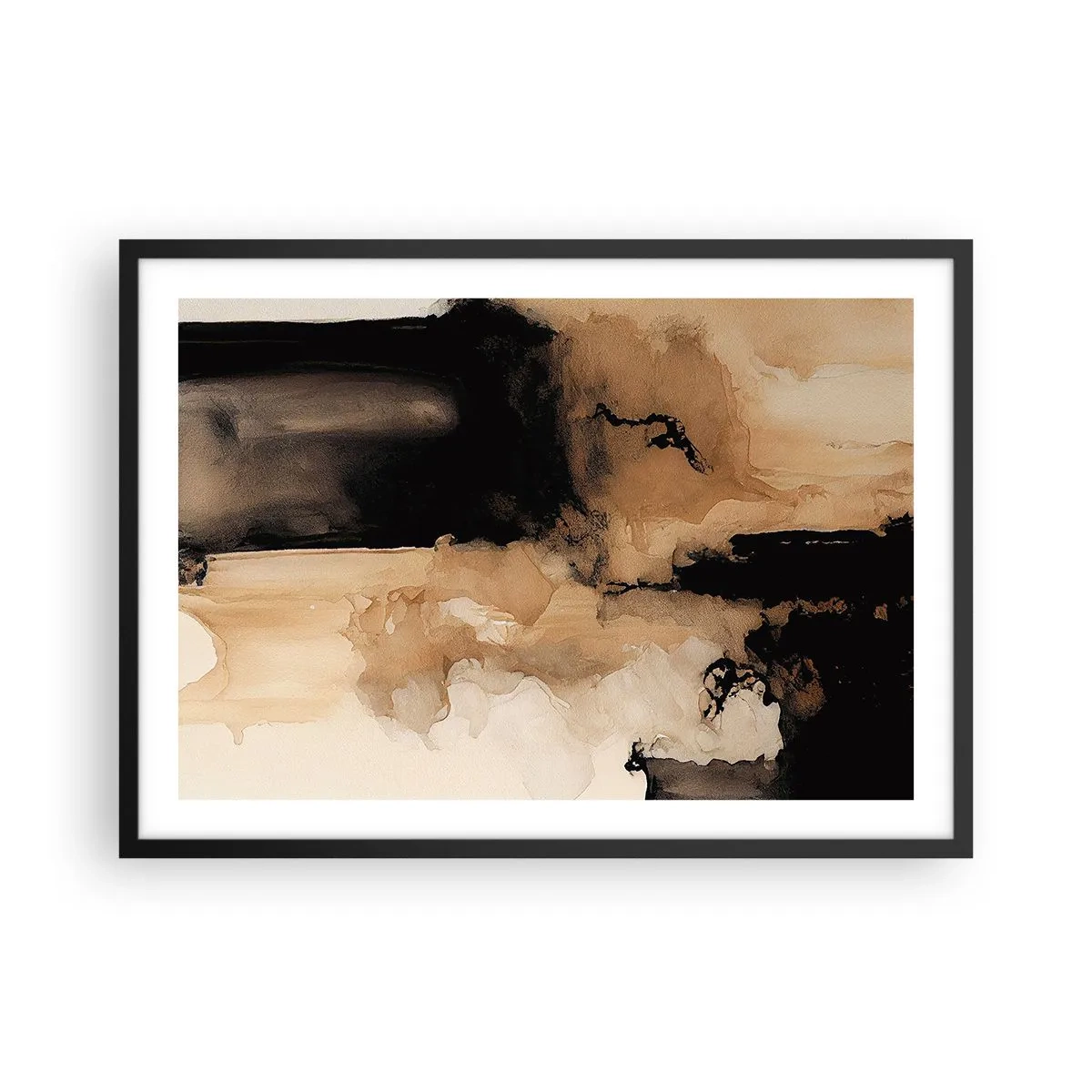 Plakát v černém rámu - Poutavá abstrakce - 70x50 cm