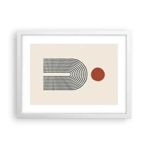 Plakát v bílém rámu - Magnetismus tvarů a barev - 40x30 cm