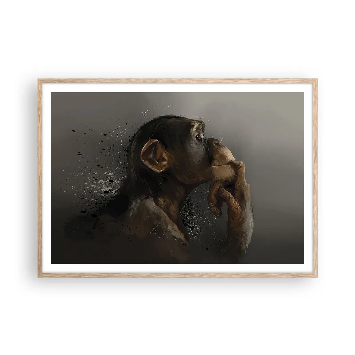 Plakát v rámu světlý dub - Určitě myslitel - 100x70 cm